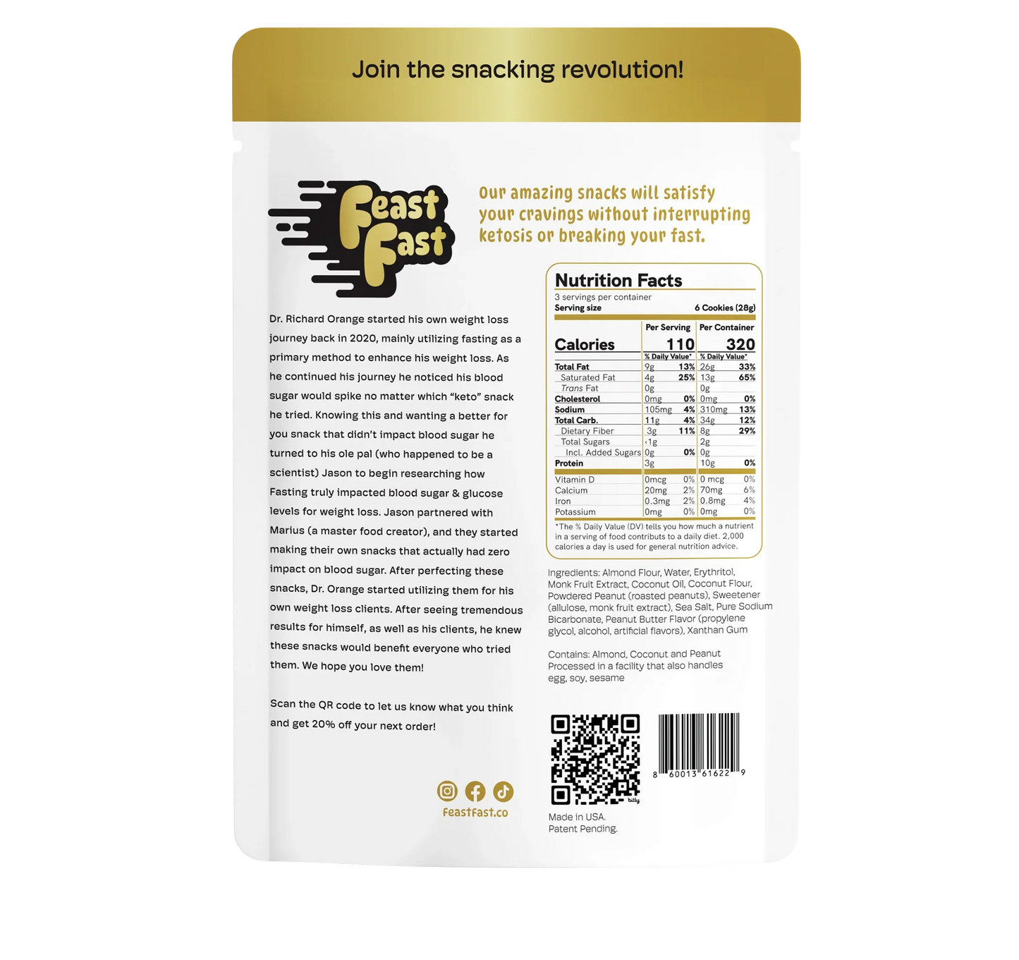 Sugar-Free Keto Peanut Butter Cookies